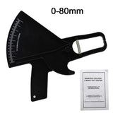 0-80mm Body Fat Measure Tester Analyzer Sebum Caliper Clamp Shaped Ruler Skinfold Test Instrument Measuring Tape
