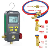 Refrigeration Digital Manifold Pressure Temperature Electronic Manometer Gauge Tester Car Air Conditioner for R134A R32