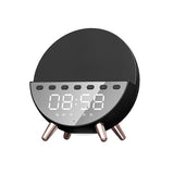1 Set Powerful Speaker Night Light Music Listening Multi-purpose Bluetooth-compatible 5.1 Alarm Clock Wireless Phone Charger Sound Box Home Supply