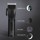 Clippers for Men,Professional Hair Cutting Kit,Cordless Barber Clipper and T-Blade Beard Trimmer Set