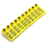 001-500 Yellow Goat Sheep Ear Tag 100 Pcs Plastic Ear Signage Card Livestock Animals Identification Equipment