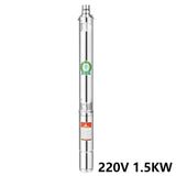 220V 1.5KW Large w Household Stainless Steel Deep All Copper Motor High Lift Clean Water Pump For Well Agricultural