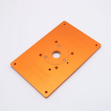 Trimming Machine Flip Plate Aluminum Router Table Insert Plate with Bushing and Cover for Electric Wood Milling Guide Table