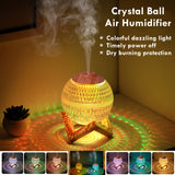 1pc Air Humidifier Crystal Ball Humidifier, Creative Dazzling Color Light Humidifier Desktop Humidifier With RGB Colorful Nigh