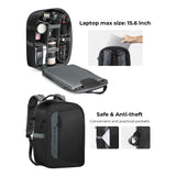 Camera Backpack Bag Open 15.6in Laptop Rainproof Cover Tripod Straps Side Pockets for Canon/Nikon/Sony/SLR Camera/Lens