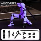 12PCS 3D Printed 13-joint Movable Lucky Third Generation DIY Assembled Human Doll Adult Stress Relief Toy Birthday Gift