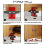 Cabinet Locator Support Clamp - Aluminum Alloy Woodworking Tool for Door Handle Installation and Positioning Punching.