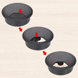 10 Pcs 60MM Desk Grommet With Saw Round Cord Cable Hole Cover Wire Organizer For Office Table