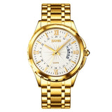 Men's Steel Belt Business Waterproof Calendar Quartz Watch
