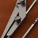 Leather Craft Pitch Gauge Spacing Silver Marking Pen Compass Divider Edger Creaser Tool Set Sewing Stitching Carving Stamping