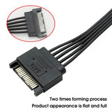 Lightweight SATA Compact Good Conductivity Useful 15 Pin Hard Drive Power Supply Splitter Cable