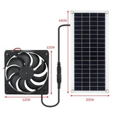 30W 12V Solar Exhaust Fan Air Extractor 12cm Mini Ventilator Solars Panels Powered Fans for Dog Chicken House Greenhouse RV