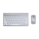 Keyboard Mouse Set 78key Bluetooth Wireless Four-Mode Type-C Charging Keypad with Card Slot Bracket for Desktop Laptop Office PC