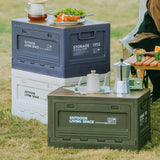 27L Camping Large Capacity Bench Chopping Board Lightweight Car Storage Food Box for Outdoor Tourist