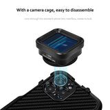 1 PCS Black 1.55X Wide Screen Anamorphic Blu-Ray Brushed Video Lens Universal