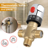 Pipe Thermostat Thermostatic 3-Way Brass Mi Vae Bathroom Water Temperature Control Faucet