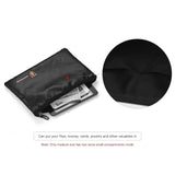 Fireproof Silicone Coated Fiberglass Money Bag Pouch Document Holder Water Fire Resistant with Zipper Storage