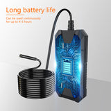 Industrial Endoscope with Dual 1920*1080P/2592*1944P 8 LED Light IP68 Waterproof Inspection Camera w/ 4.5” Display
