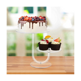 2 Tier Cupcake Display Stand Round Acrylic Shelf DIY Candy Dessert Tower Rack Wedding Party Cake Decorating Tool