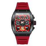 GUANQIN Mechanical Automatic Watch Sapphire Bracelet Accessories Automatic Winding Men's Watch Strap Empty Tourbillon Silicone