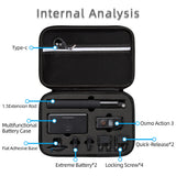 Portable Action Camera Case for DJI Osmo Action 3 Waterproof Drop-proof Storage Bag Handbag DJI Action 3 Accessories