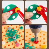 Children Electric Drill Toolbox Driller Games Tool Toy for Boys 4 6 Years Old Montessori Screw Puzzle Kid Pretend Play Toys Gift