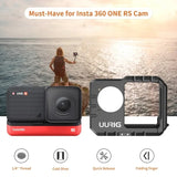 Sports with Dual Cold Shoe Mounts Selfie Mirror Protective Frame Camera Cage Accessories for Insta360 ONE RS