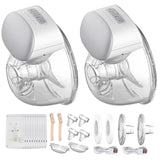 Bebebao Wearable Electric Pump Hands Free Breast Cup 8oz/240ml BPA-free 3 Modes 10 Suction Levels for Breastfeeding