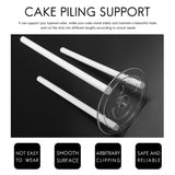 1Set Plastic Dowel Rods Set 5 Separator Plates For 4, 6, 8, 10, 12 Inch Cakes,Clear Cake Stacking Dowels