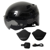 Electric Cycling Helmet EPS Turning Light Video Record BT Speaker Magnetic Goggles Smart Bike Helmet for Roller Skating