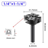 Spoilboard Surfacing 2+2 Inserts Planing Leveler Slab Flattening Router Bit Woodworking Milg Cutter