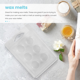 60 Pack Containers-6 Cavity Clear Empty Plastic Melt - Clamshells for Tarts Wax Melts.
