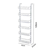 6-Tier Door Organizer - Heavy Duty Narrow Pantry Hanging Storage