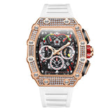 2022 New Men's Automatic Mechanical Watch ONOLA Fashion Unique Luxury Diamond Inlaid Design Waterproof Silicon Tape Watches Men