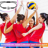 24 Piece Bracelets, Charm Bracelet, Braided String Bracelet With Volleyball Pendant Decoration