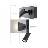 Modern Wall Sconce Bedside Lamp Reading Indoor Lighting Led Bedroom Corridor Night Light FixtureB