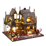 Wooden Room Nook Book Nooks Kit Bookshelf Decor, With Light DIY Model Kits For Adults