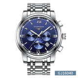 GUANQIN Brand Moon Phase Luxury Man watch Sapphire Stainless steel Waterproof watch for men Mechanical Luminous Men's watches