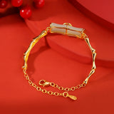 Women's Gold-plated Hetian Jade Bamboo Festival Bracelet