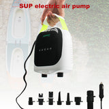 Electric Air with 6 Nozzles Board Pump Dual Stage Iation Auto-Off for Iatable Paddle Boards Boats Mattress
