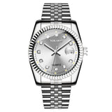 Fashion Diamond Men's Steel Strap Watch