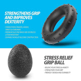 Grip Forearm Grips Strengthener Kit-6 Pack Adjustable Hand Grip,Finger Exerciser,PVC Massage Ball