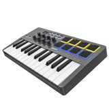 Lekato 25-Key Midi Controller Keyboard Piano Mini Usb Keyboard Bluetooth Midi 8 Backlit Drum 8 Rgb Music Keyboard Instruments
