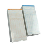 Xindabill 100/200/500pcs Cards Double-Sided Monthly Employee Attendance Time Clock Recorder