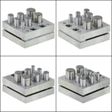 Jewelers Disc Cutter 7 Hole Punch Set Metal Circle Cutting Punching Jewelry Tools Goldsmith Punching Die Equipments