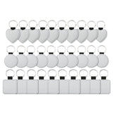30Pack Blanks Keychain Heat Transfer Keyring Various Kinds Sublimation Blank