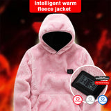 Women USB Heating Hoodies Men Vintage Gothic Heated Jacket Long Sleeve Fleece Streetwear Loose Coats Haruku Sweatshirts