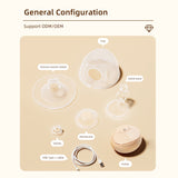BEBEBAO Wearable Electric Breast Hands Free Milk Pump with LED Display 3 Modes 10 Levels of Suction 240mL Capacity
