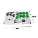Arcade Joystick Hitbox Street Fighter Fight Stick Game Controller nical Button for PC/PS4/Switch ,Green