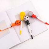 Smooth Writing Novelty Sports Ballpoint Pen Set Basketball Football Tennis for Students